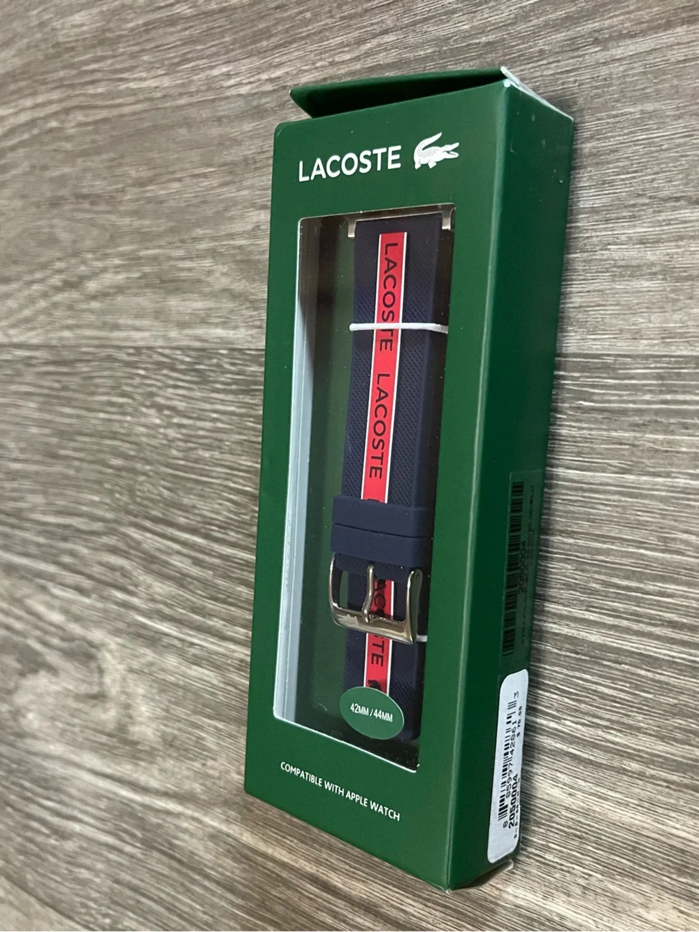 Lacoste Men's Apple Watch Band Blue Red Strap 42/44mm